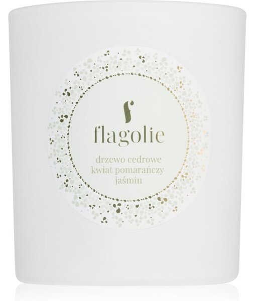 Flagolie White Label Cedar Tree, Orange Blossom, Jasmine candela profumata 150 g
