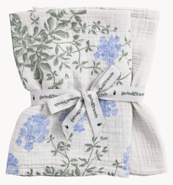 Set di 2 coperte in mussola di cotone Plumbago