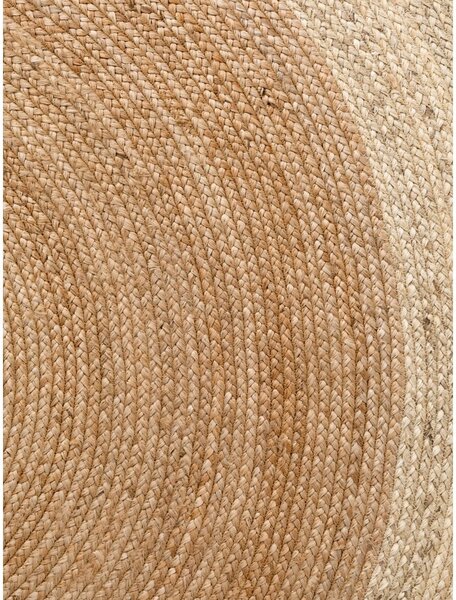 Tappeto rotondo di colore naturale in iuta reversibile e tessuto a mano ø 120 cm Jutta Gold – Hanse Home