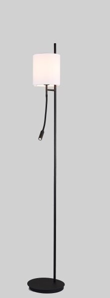 Lampada da terra LED TOKYO 1xE27/40W/230V + LED/3W nero/bianco