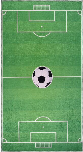 Tappeto da gioco per bambini verde lavabile 100x160 cm Soccer Time – Vitaus