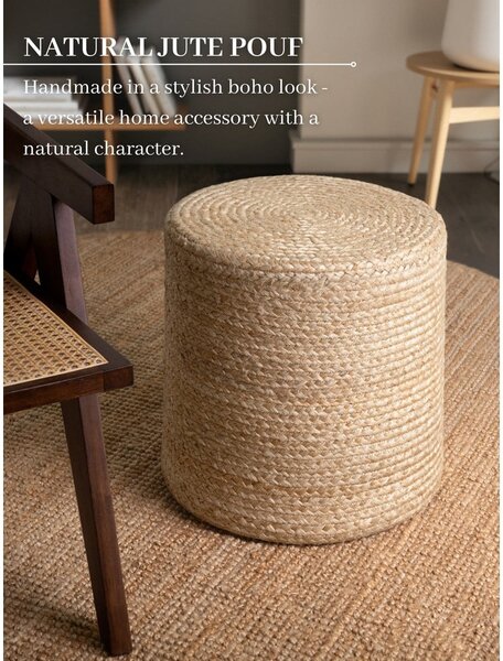 Poggiapiedi di colore naturale Jutta Gold – Hanse Home