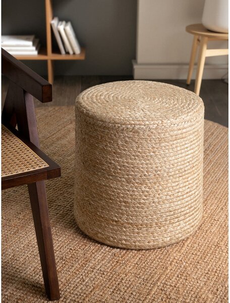 Poggiapiedi di colore naturale Jutta Gold – Hanse Home