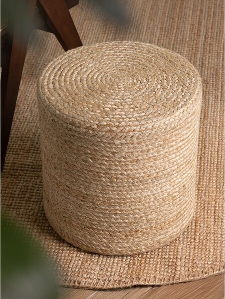 Poggiapiedi di colore naturale Jutta Gold – Hanse Home