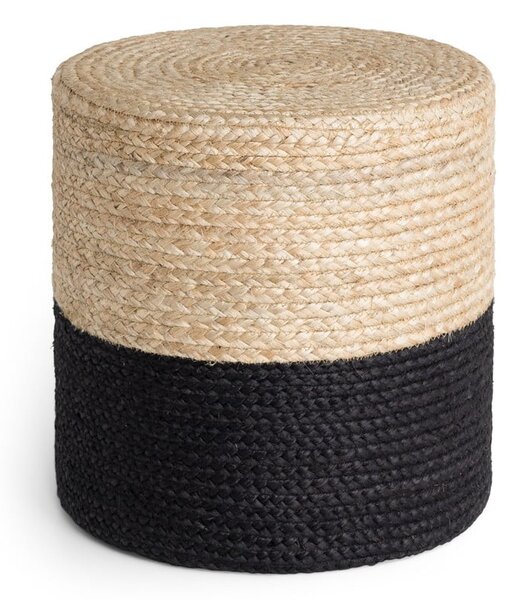 Poggiapiedi nero e colore naturale Juta Gold Black – Hanse Home