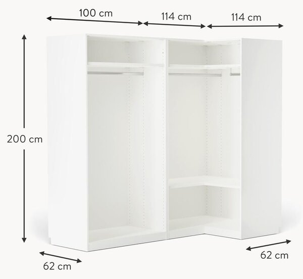 Armadio angolare componibile Leon, larg. 215 cm, diverse varianti