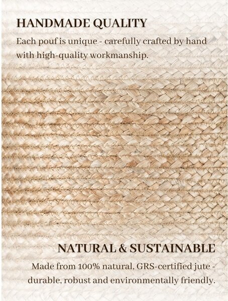 Poggiapiedi di colore naturale Jutta Gold – Hanse Home
