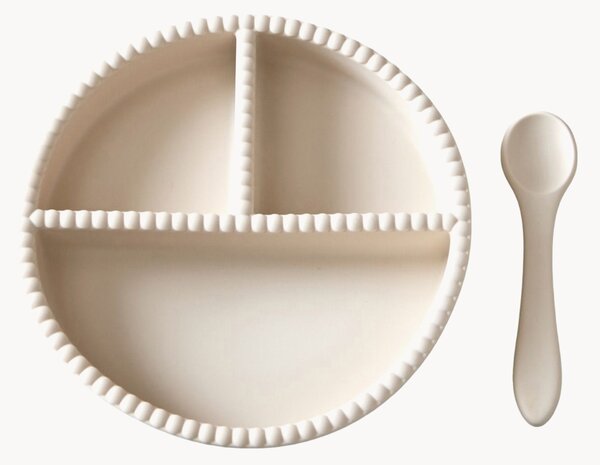 Set di 2 stoviglie per bambini in silicone Bubble