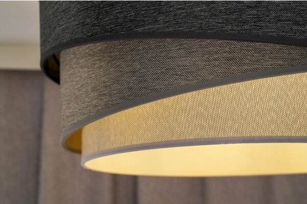 Duolla - Lampadario a plafone KOBO 1xE27/15W/230V diametro 45 cm grigio/bianco