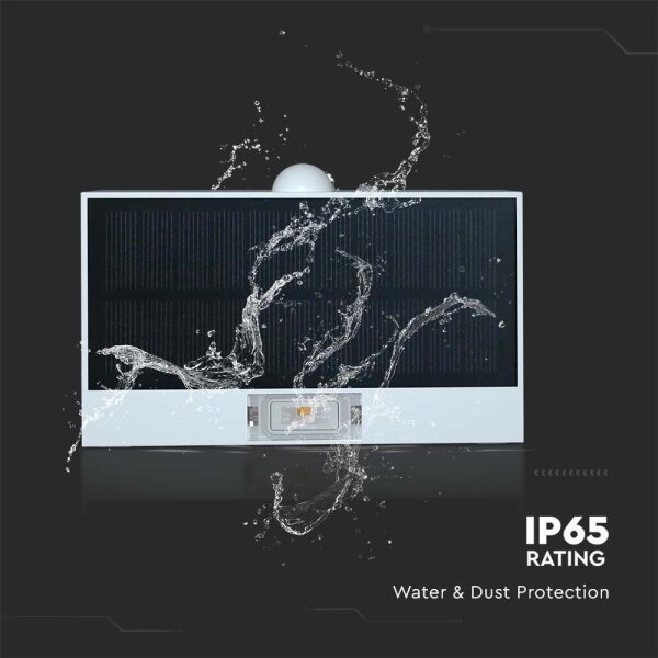 Applique a LED solare con sensore LED/3W/3,7V 3000K/4000K IP65 bianco