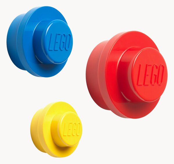 Set di 3 ganci da parete per bambini Brick