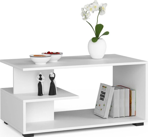 Tavolino da caffè Pin bianco resistente ai graffi 90 cm x 45 cm x 51 cm