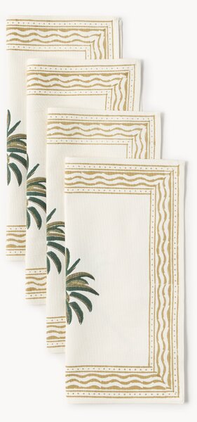 Set di 4 tovaglioli dipinti a mano Palm Tree