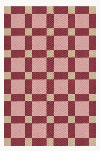 Tappeto in iuta tessuto a mano Plum Punsch