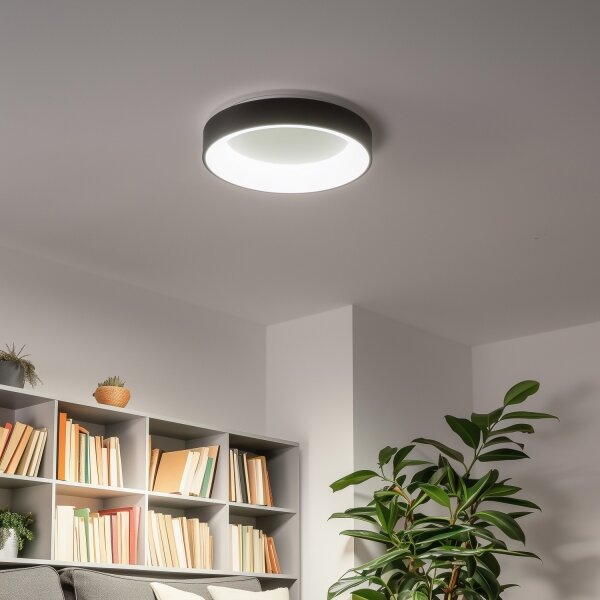 Brilagi - Plafoniera LED dimmerabile LED/40W/230V 3000-6500K nera + telecomando