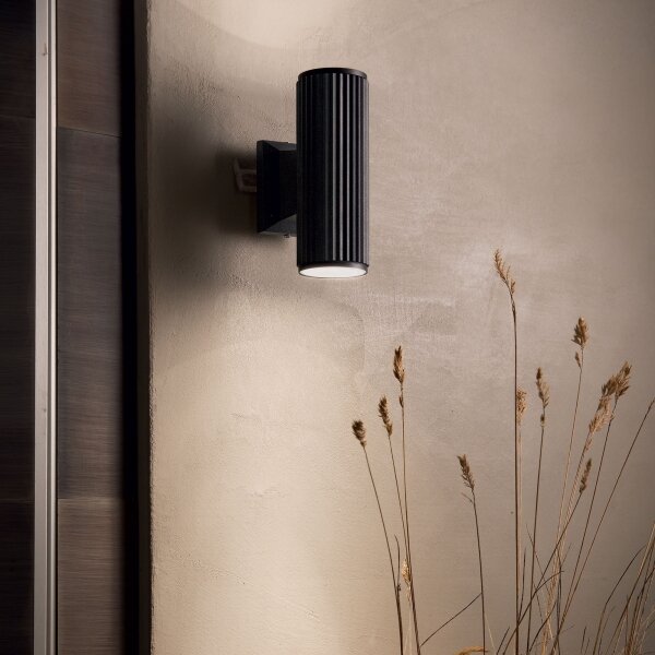 Ideal Lux - Applique da esterno BASE 2xGU10/28W/230V IP44 nero