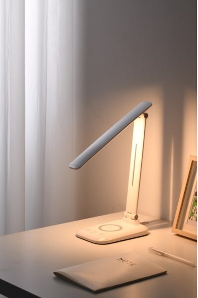 Immax 09107L - Lampada da tavolo LED dimmerabile con ricarica wireless QI LUMI LED/7W/230V bianco