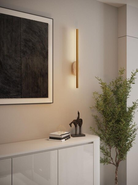Applique LED decorativa in pietra AMOR oro-beige 12W luce calda 1120 lm metallo dim.: 60,8 x 9 x 6,7 cm IP44 Maxlight