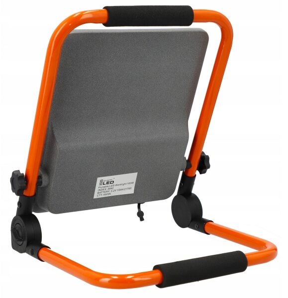 Faretto LED ricaricabile con treppiede LED/100W/3,2V 5000K 5000 mAh IP65 arancione