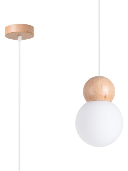 Sollux SL.1390 - Lampadario a sospensione con filo PEKKA 1xG9/8W/230V bianco