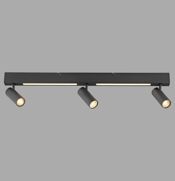 Schöner Wohnen 11794-18 - Faretto LED DANTE 3xGU10/10W+LED/14,4W nero