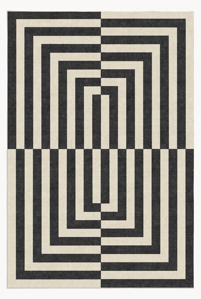 Tappeto a pelo corto lavabile Op Art by Jonathan Adler