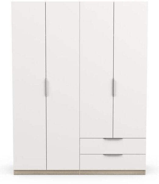 Calicosy - Armadio 4 ante e 2 cassetti Ghost - L157,3 cm