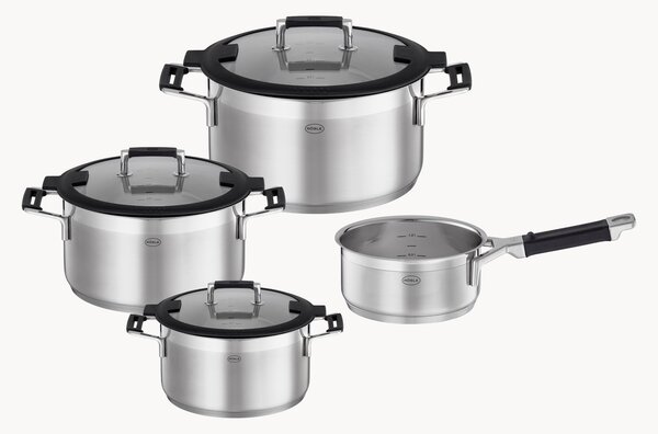 Set di 4 pentole in acciaio inossidabile Silence Pro
