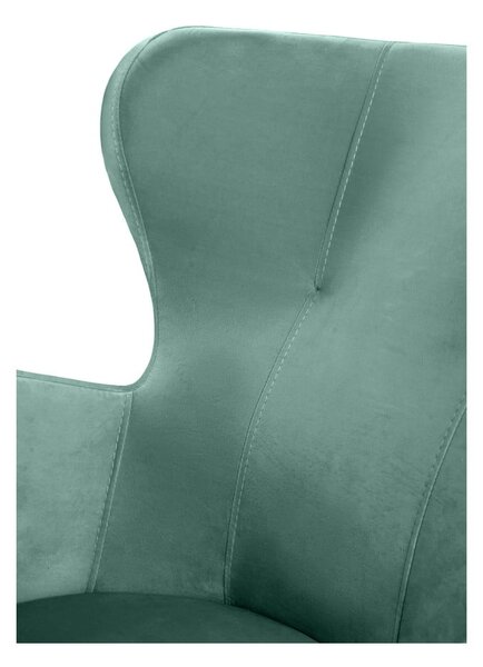 Poltrona in velluto color menta Noemye - Bonami Essentials