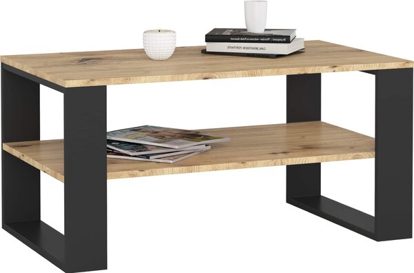 Akord Tavolino Da Salotto Alex Rovere Artigianale/Nero 92X53X45 Cm