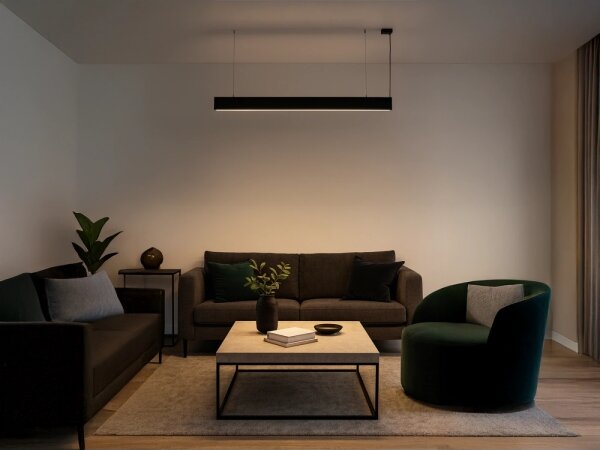 Lampadario LED sospeso su cavo LED/55W/230V 3000/4000/6500K 120 cm nero
