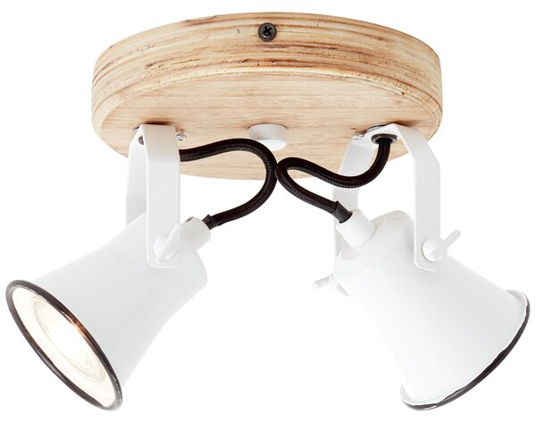 Faretto Brilliant Seed GU10 2x5W faggio/bianco