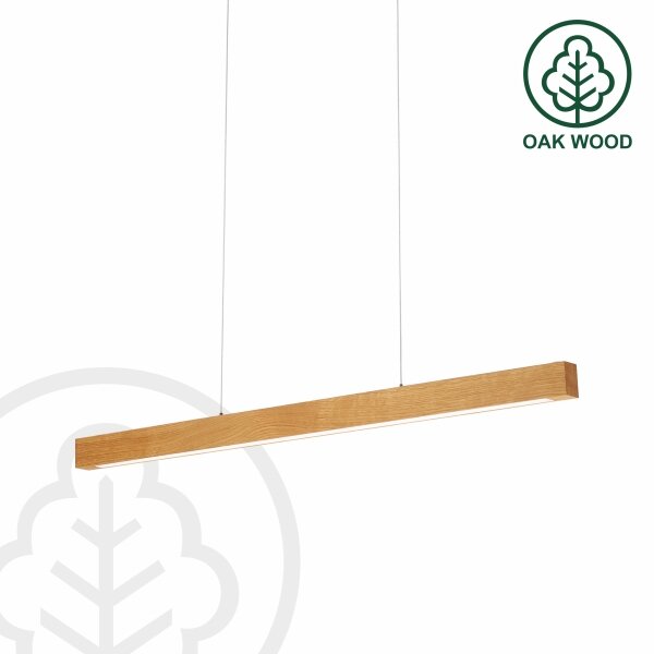 Lampada a sospensione LED su cavo VERDE LED/18W/230V 3000K 76 cm rovere