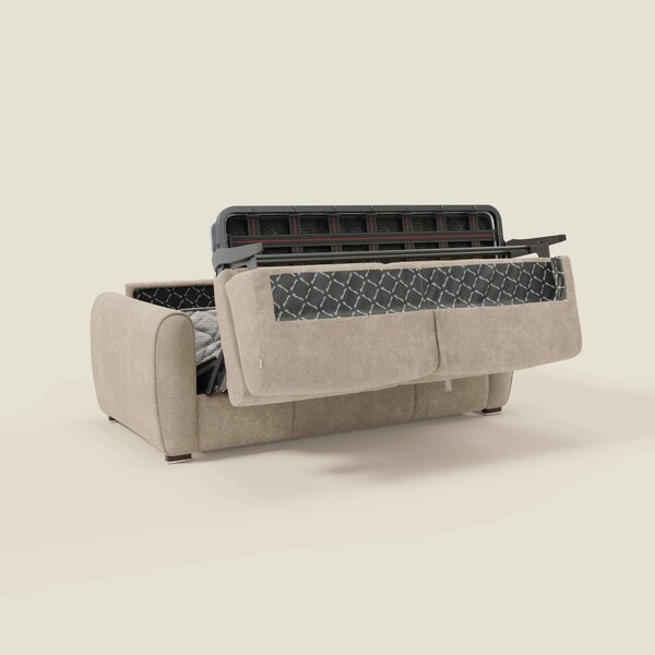 Kaleo Divano letto moderno con materasso H17 cm - in raffinato tessuto
