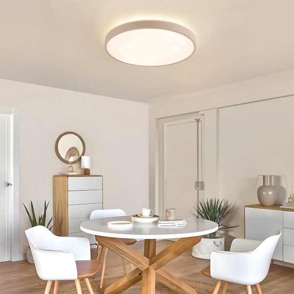 Brilagi - Lampada LED dimmerabile GLASS POOL DOUBLE LED/60W/230V 50 cm beige + telecomando