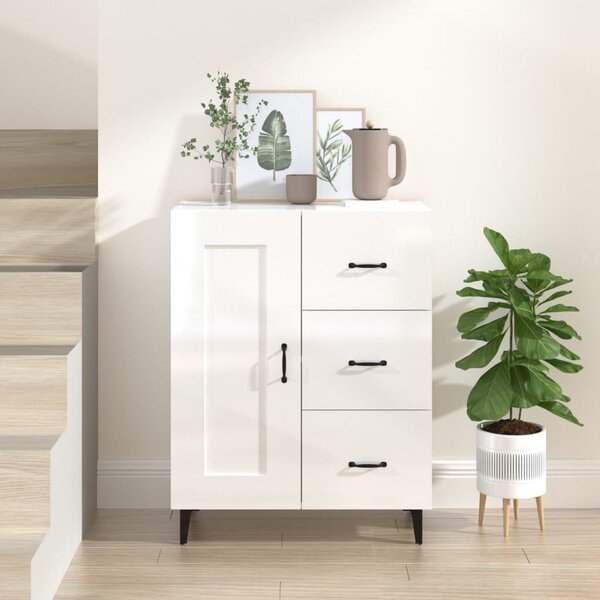 Credenza Con Cassetti 69,5x34x90 Cm - Mobile Per Soggiorno, Ingresso O Cucina, Colore Bianco - Foto 3