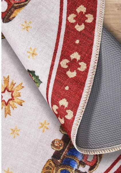 Tappeto rotondo rosso con motivo natalizio ø 150 cm Red Christmas - Villeroy&Boch
