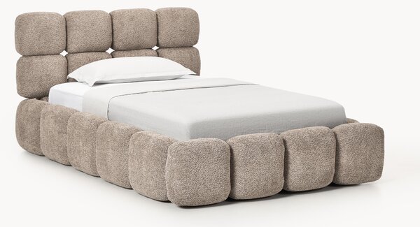 Letto imbottito in teddy bouclé Tayla