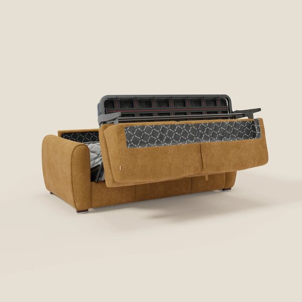 Kaleo Divano letto moderno con materasso H17 cm - in raffinato tessuto