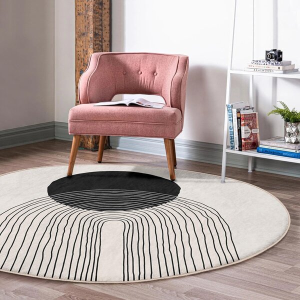 Tappeto rotondo color crema lavabile ø 80 cm Comfort – Mila Home