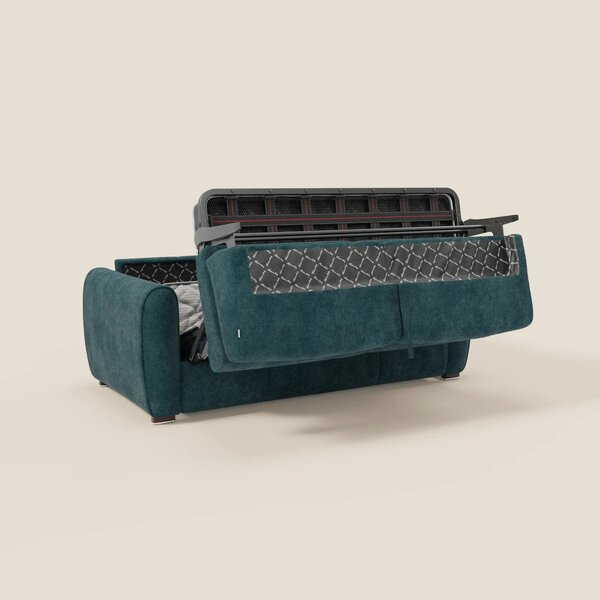 Kaleo Divano letto moderno con materasso H17 cm - in raffinato tessuto
