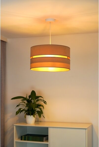 Duolla - Lampadario a sospensione con filo DUO 1xE27/15W/230V diametro 40 cm beige