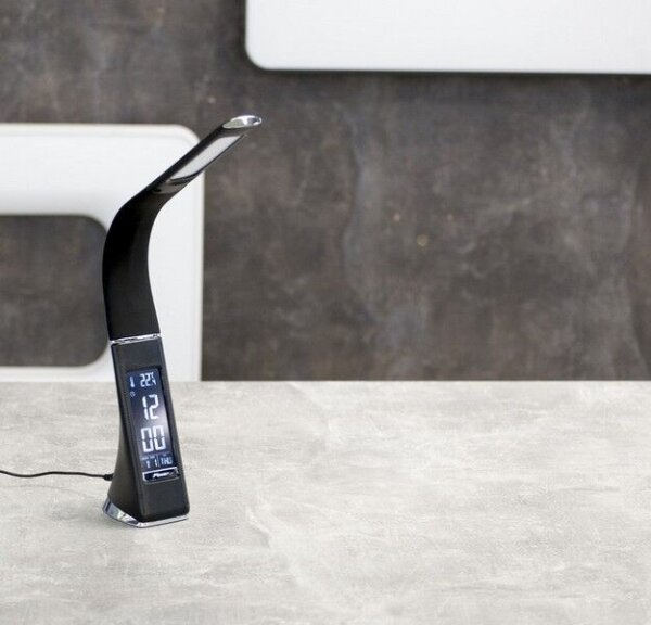 Brilagi - Lampada da tavolo dimmerabile a LED con display PELLE LED/7W/230V nero