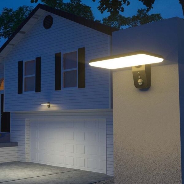 Lampada solare da parete LED con sensore 15W 3,2V 4000K/6000K IP65 nera
