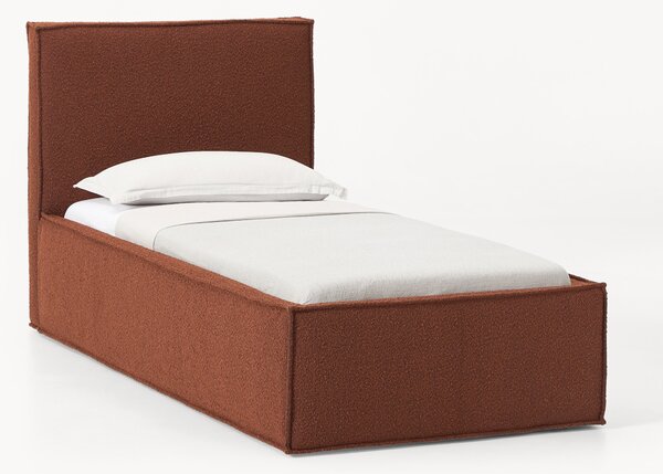 Letto singolo imbottito in bouclé Dream