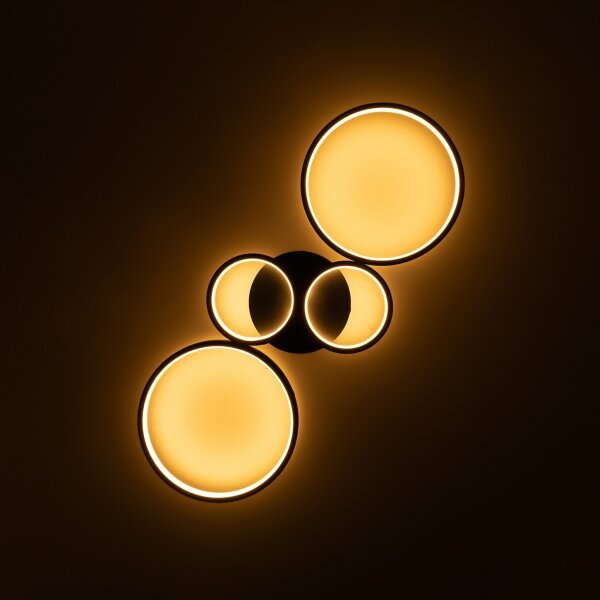 Brilagi - Plafoniera LED dimmerabile RINGO LED/34W/230V nera + telecomando