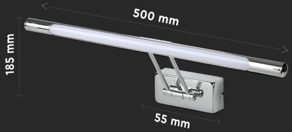 Illuminazione a LED per specchi LED/9W/230V 3000K 50cm cromo lucido