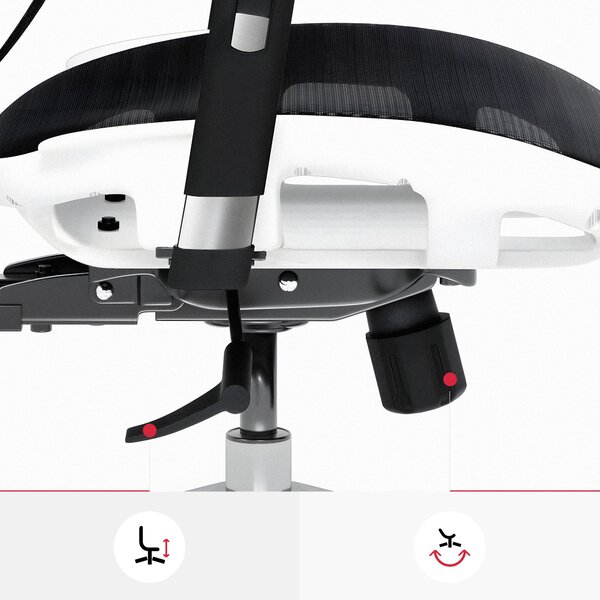 Sedia ergonimica Diablo V-Basic: Bianco-nero