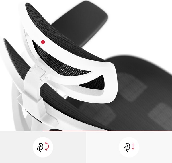 Sedia ergonimica Diablo V-Basic: Bianco-nero