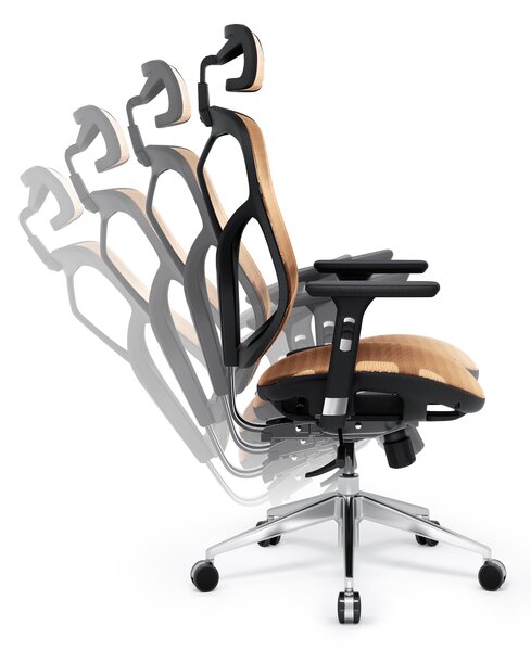 Sedia ergonomica Diablo V-Basic: nero e arancione